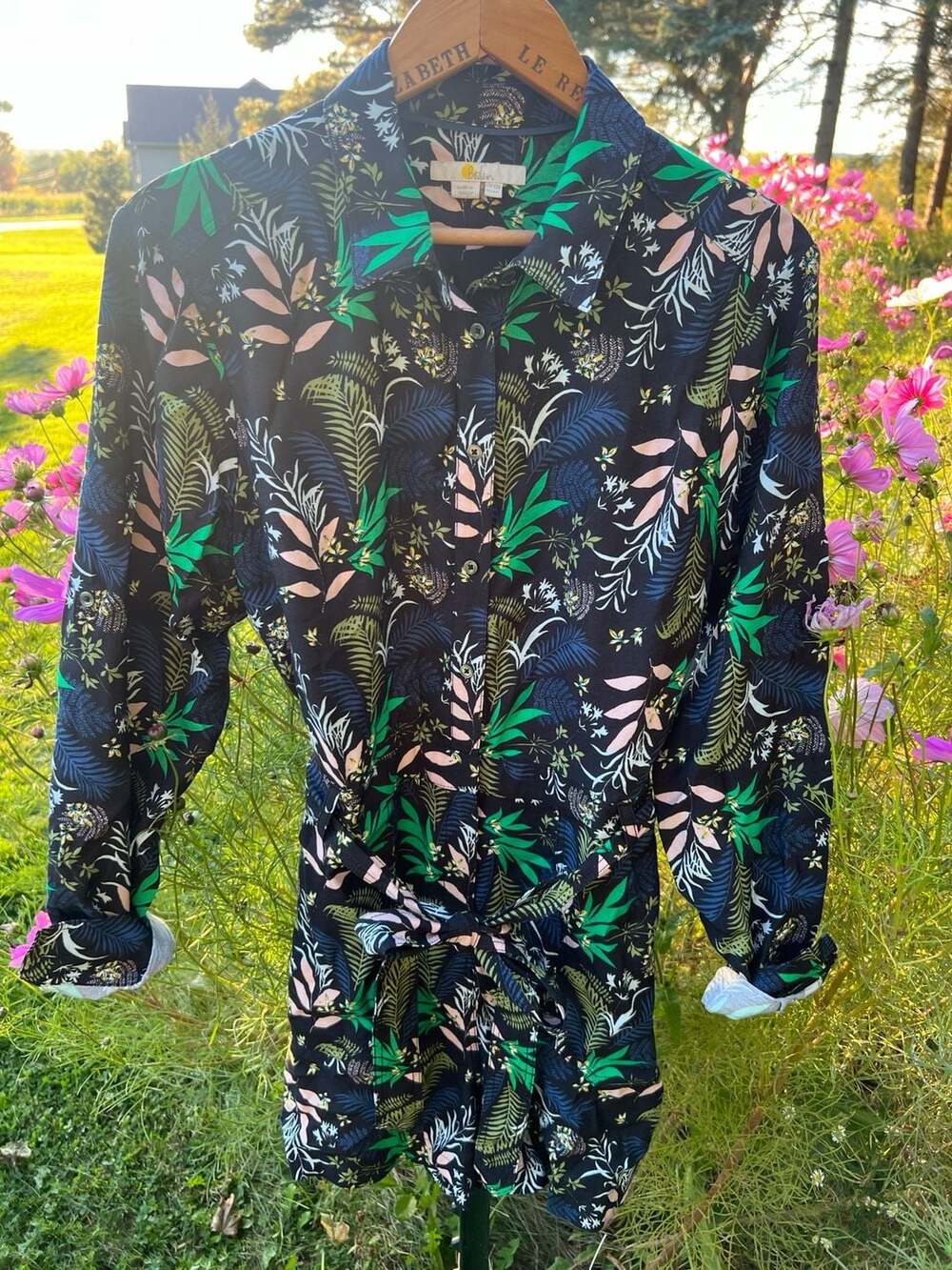 Boden Tropical Leaf Belted Romper Playsuit Size US 8R